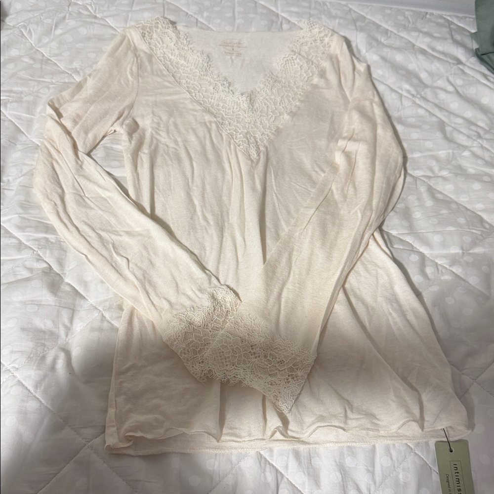 Intimissimi Cream Lace Detail Top